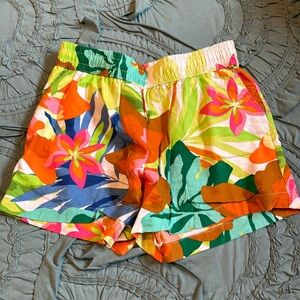 NWOT Future Collective Alani Noelle Linen Blend Shorts